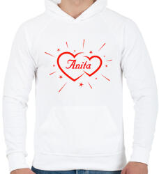 printfashion Anita - Férfi kapucnis pulóver - Fehér (11773967)