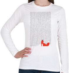 printfashion Black grass - Női hosszú ujjú póló - Fehér (216432)