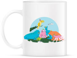 printfashion Állati party - Bögre - Fehér (6254902)