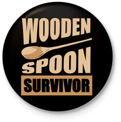 printfashion Wooden spoon - Kitűző, hűtőmágnes - Fekete (15998195)