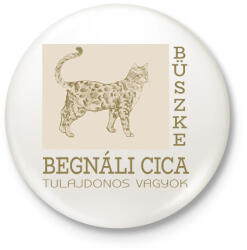 printfashion Büszke cica tulajdonos - Bengáli - Kitűző, hűtőmágnes - Fehér (6308874)