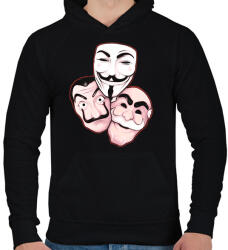 printfashion La casa de papel és barátai - Férfi kapucnis pulóver - Fekete (5566348)