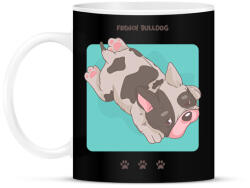 printfashion Francia Bulldog - Bögre - Fekete (10440171)