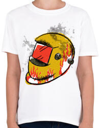 printfashion Hegesztő sisak - Gyerek póló - Fehér (4161704)