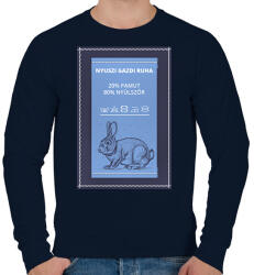 printfashion Nyúlszőr - Férfi pulóver - Sötétkék (13354468)