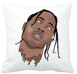 printfashion Travis Scott önkívület - Párnahuzat, Díszpárnahuzat - Fehér (2407407)