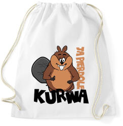 printfashion Bober Kurwa - Black - Sportzsák, Tornazsák - Fehér (16769209)