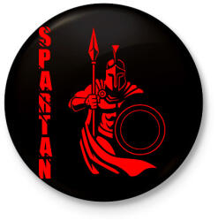 printfashion spartan - Kitűző, hűtőmágnes - Fekete (7601943)