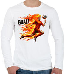 printfashion Foci - Férfi hosszú ujjú póló - Fehér (15180287)