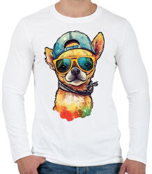 printfashion csivava - Férfi hosszú ujjú póló - Fehér (13807984)