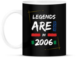 printfashion Legends are born in 2006 - Bögre - Fekete (14185425)