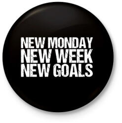 printfashion New Goals - Kitűző, hűtőmágnes - Fekete (3101909)