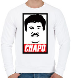 printfashion El Chapo - Férfi pulóver - Fehér (2862259)