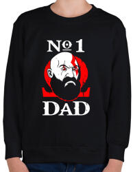 printfashion Number One Dad - Gyerek pulóver - Fekete (1675392)