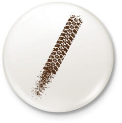 printfashion Biciklinyom - Kitűző, hűtőmágnes - Fehér (3076474)