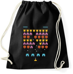 printfashion Retro space video game - Sportzsák, Tornazsák - Fekete (11554236)