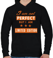 printfashion IMA NOT PERFECT - Férfi kapucnis pulóver - Fekete (1644475)