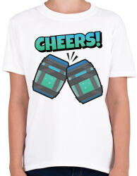printfashion Cheers! Fortnite Chug Jug - Gyerek póló - Fehér (958990)