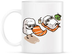 printfashion Strand sushi - Bögre - Fehér (1245627)