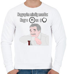 printfashion Nagyapám mindig mondta - Férfi pulóver - Fehér (3395441)