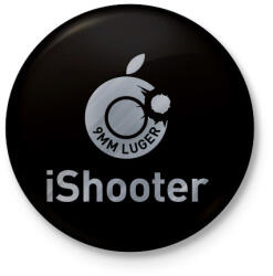 printfashion iShooter - Kitűző, hűtőmágnes - Fekete (3094055)