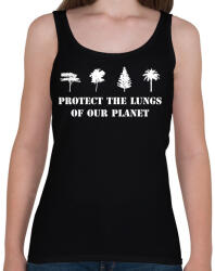 printfashion Protect the lungs (white) - Női atléta - Fekete (7323899)