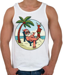 printfashion Mikulás nyaral - Férfi atléta - Fehér (5528683)