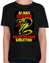 printfashion Augusztusi Kobra - Gyerek póló - Fekete (6050820)