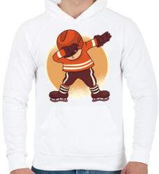 printfashion Hokis dab - Férfi kapucnis pulóver - Fehér (5113216)