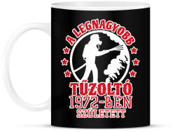 printfashion Legnagyobb tűzoltó - Évszámmal - Bögre - Fekete (10752697)