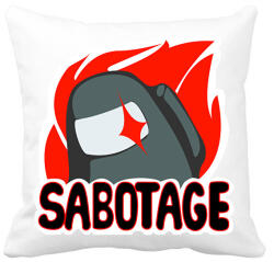 printfashion Among us - sabotage - Párnahuzat, Díszpárnahuzat - Fehér (13958970)