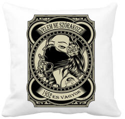 printfashion 1952 Velem ne szórakozz - Párnahuzat, Díszpárnahuzat - Fehér (5914282)
