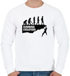printfashion Climbing Evolution - Férfi pulóver - Fehér (1643179)