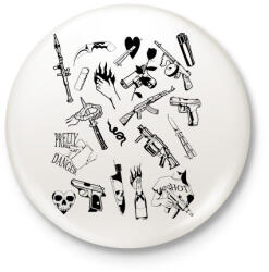 printfashion Thug Life Props - Kitűző, hűtőmágnes - Fehér (3089163)