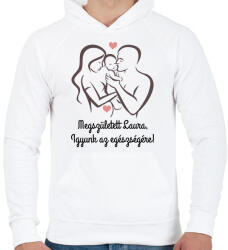 printfashion Igyunk az egészségére - Férfi kapucnis pulóver - Fehér (16190908)