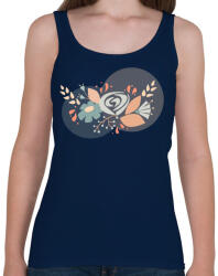 printfashion Virágcsokor Rajz - Női atléta - Sötétkék (5449401)