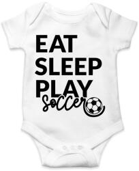 printfashion Eat Sleep Play Soccer - Baba Body - Fehér (4955304)