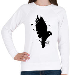 printfashion Black Bird - Női pulóver - Fehér (375213)