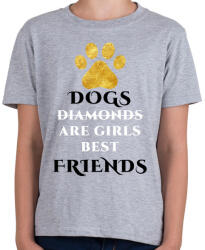 printfashion Dog friend - Gyerek póló - Sport szürke (823113)