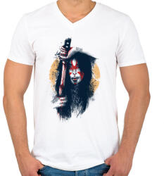 printfashion Szamuráj áldozat - Férfi V-nyakú póló - Fehér (64090)
