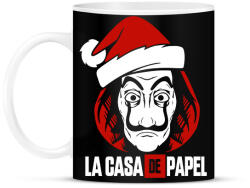 printfashion La Casa De Papel Christmas fehér - Bögre - Fekete (5710796)