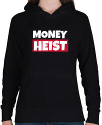 printfashion MONEY HEIST 2 - Női kapucnis pulóver - Fekete (10896476)