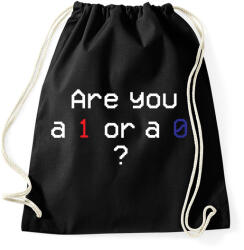 printfashion Are you 1 or 0? - Sportzsák, Tornazsák - Fekete (348534)