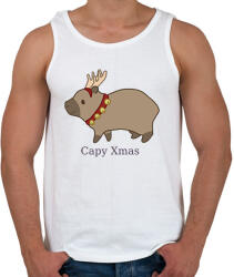 printfashion capybara család - rénszarvas - Férfi atléta - Fehér (14887359)