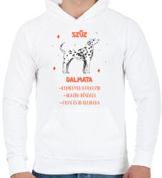 printfashion Szűz - Dalmata - Férfi kapucnis pulóver - Fehér (13346202)