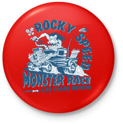 printfashion Szörnyfutam - Kitűző, hűtőmágnes - Piros (3105559)