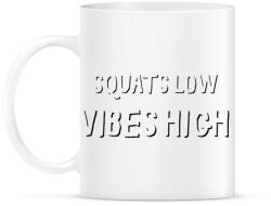 printfashion Squats low, vibes high. - Bögre - Fehér (2466802)