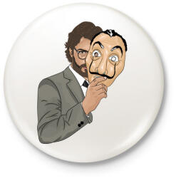 printfashion Money Heist - Kitűző, hűtőmágnes - Fehér (3178147)