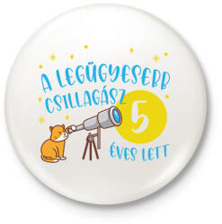 printfashion Legügyesebb csillagász - Számmal - Kitűző, hűtőmágnes - Fehér (9730430)