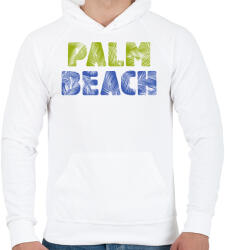 printfashion PALM BEACH - Férfi kapucnis pulóver - Fehér (283630)